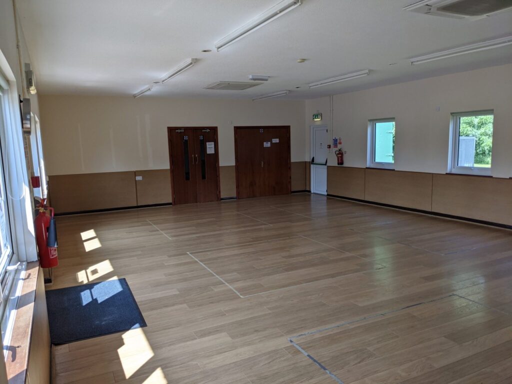 View inside the main room of Catterall Village Hall